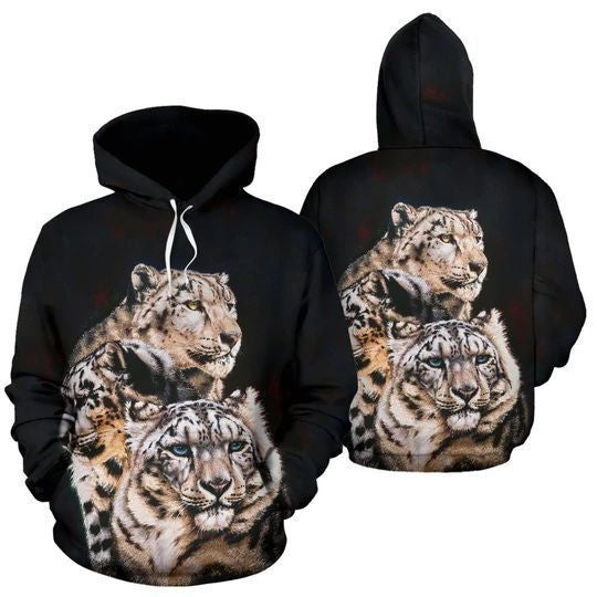 Snow Leopard Hoodie Bt10