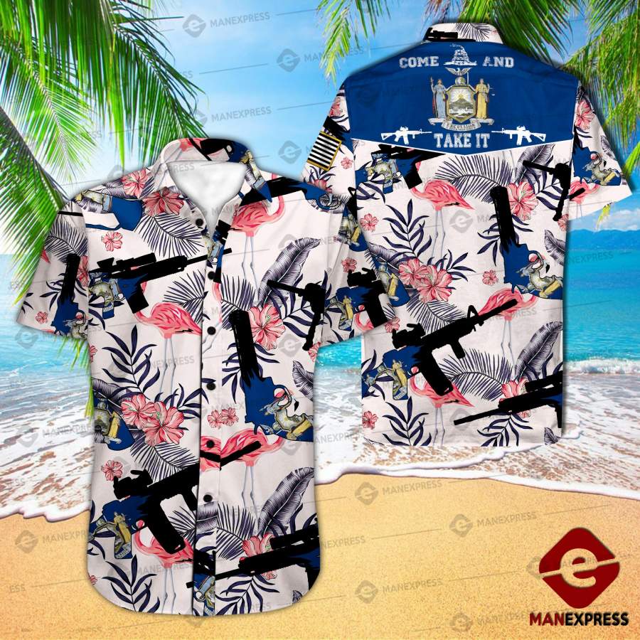 New York United Patriot Three Percenter Hawaiian Shirt Ha5103