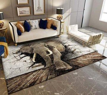 3D Elephant Area Rug