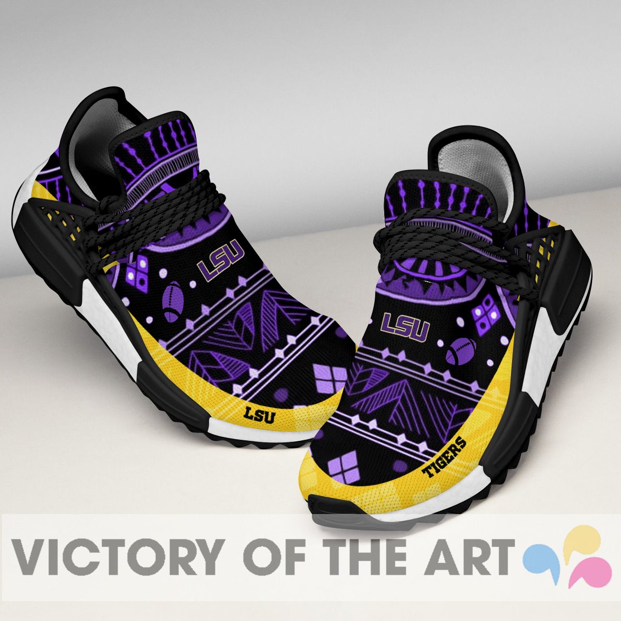 Wonderful Pattern Human Race Lsu Tigers Shoes For Fans