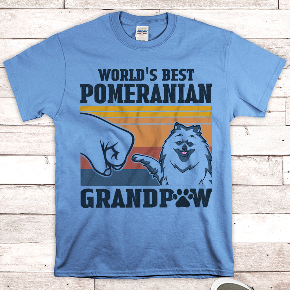 World’S Best Pomeranian Grandpaw Shirts Gift For Pomeranian Grandpa M0402 Nh95