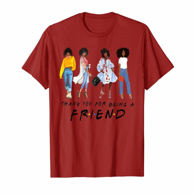 Thank You For Being A Friend Black Queen African American T-shirt