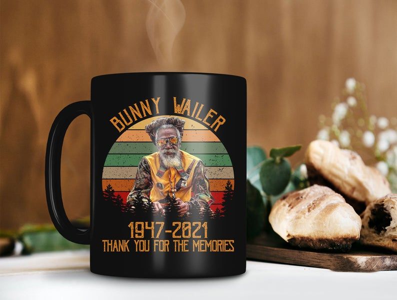 Black Mug RIP Bunny Wailer 1947–2021 Thank You For The Memories Mug Reggae Music Mug The Wailers Band Premium Sublime Ceramic Coffee Mug H99