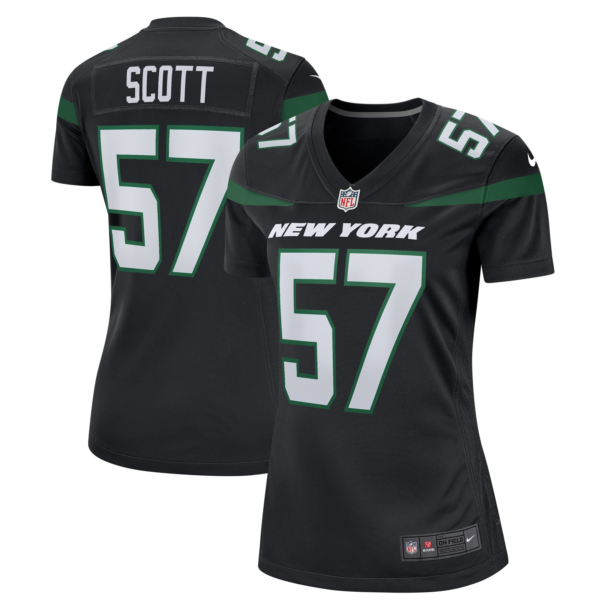 Bart Scott New York Jets Womens Retired Player Jersey – Black NFL