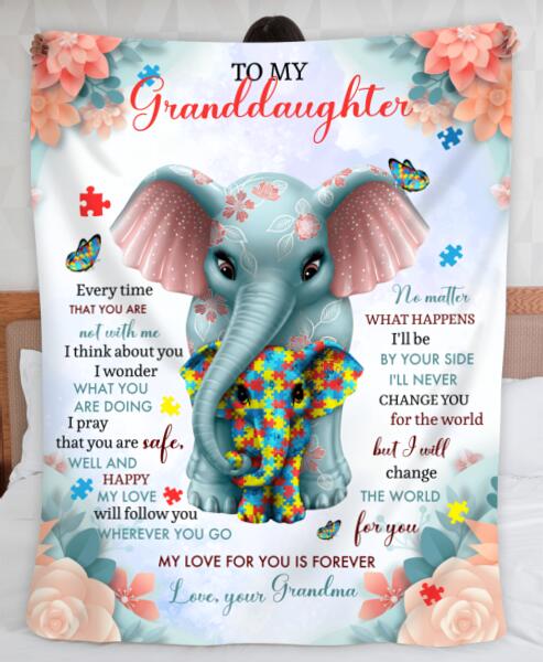 To My Beloved My Love For You Is Forever Personalized Blanket Family Gift Autism Awareness Bl-00023-Tpa