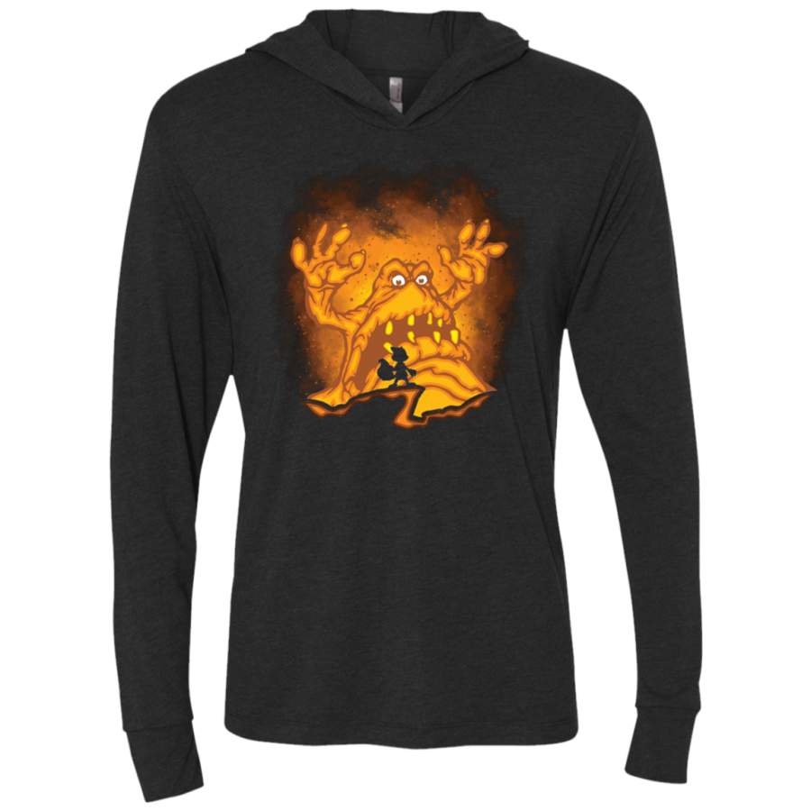 The Great Mighty Poo Triblend Long Sleeve Hoodie Tee