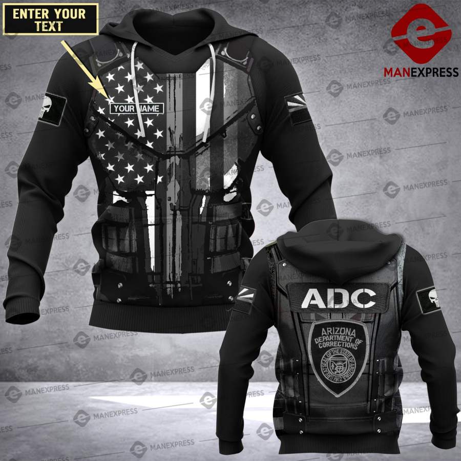 Customized US ARMOR ADC – Arizona Department of Corrections 3D HOODIE Correctional Officer LMT