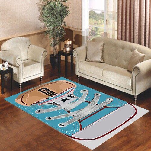 Blue Converse All Star Shoe Living Room Carpet Rugs