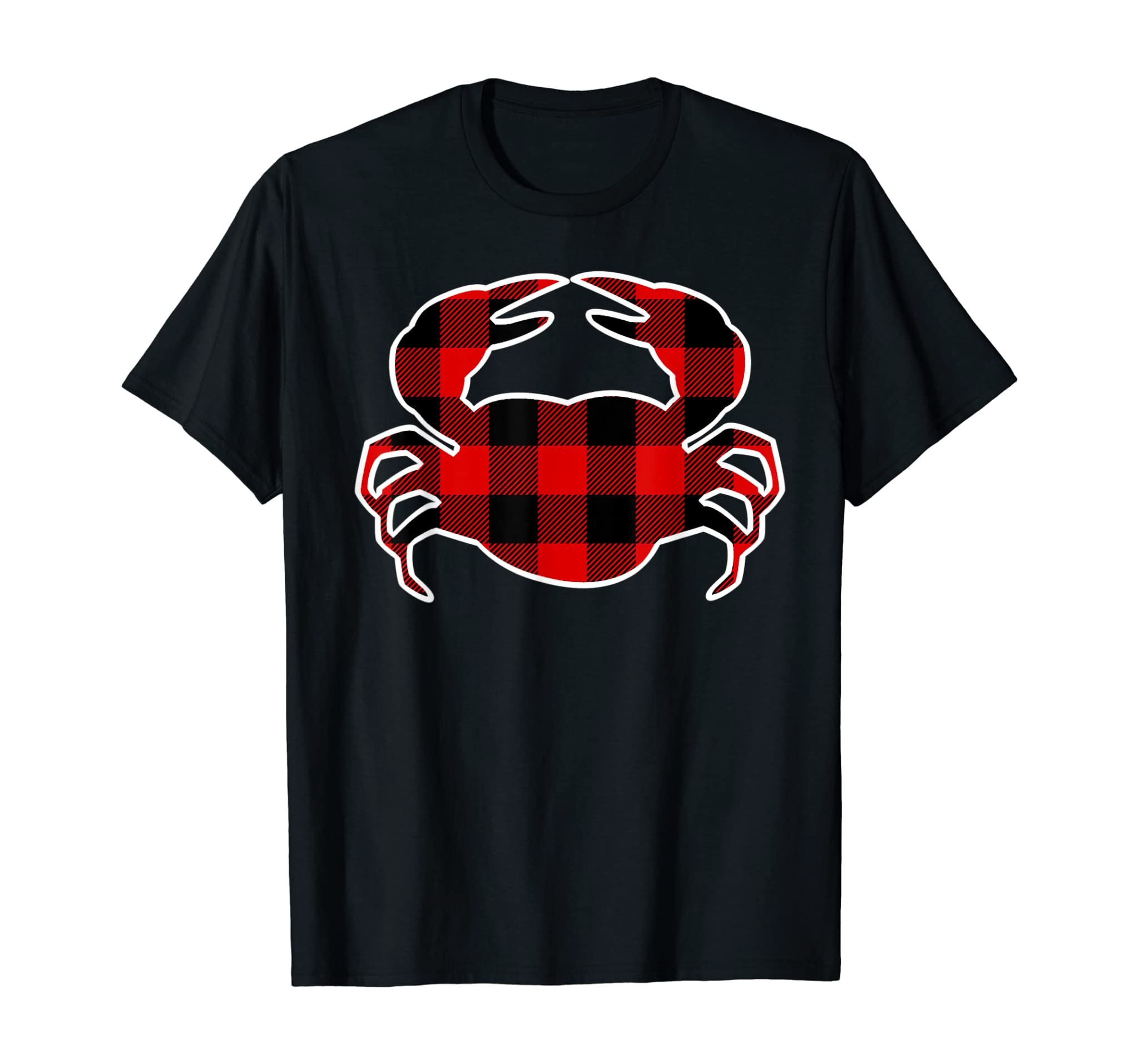 Crab Red Buffalo Plaid Decapod Ocean Matching PJ Family Gift T-Shirt