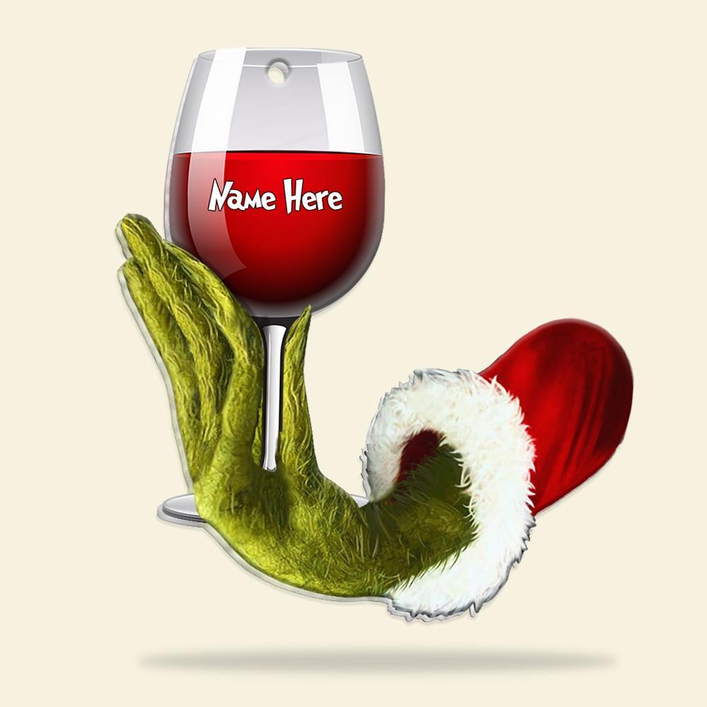 Wine Christmas – Personalized Flat Ornament – Gifts For Wine Lovers –