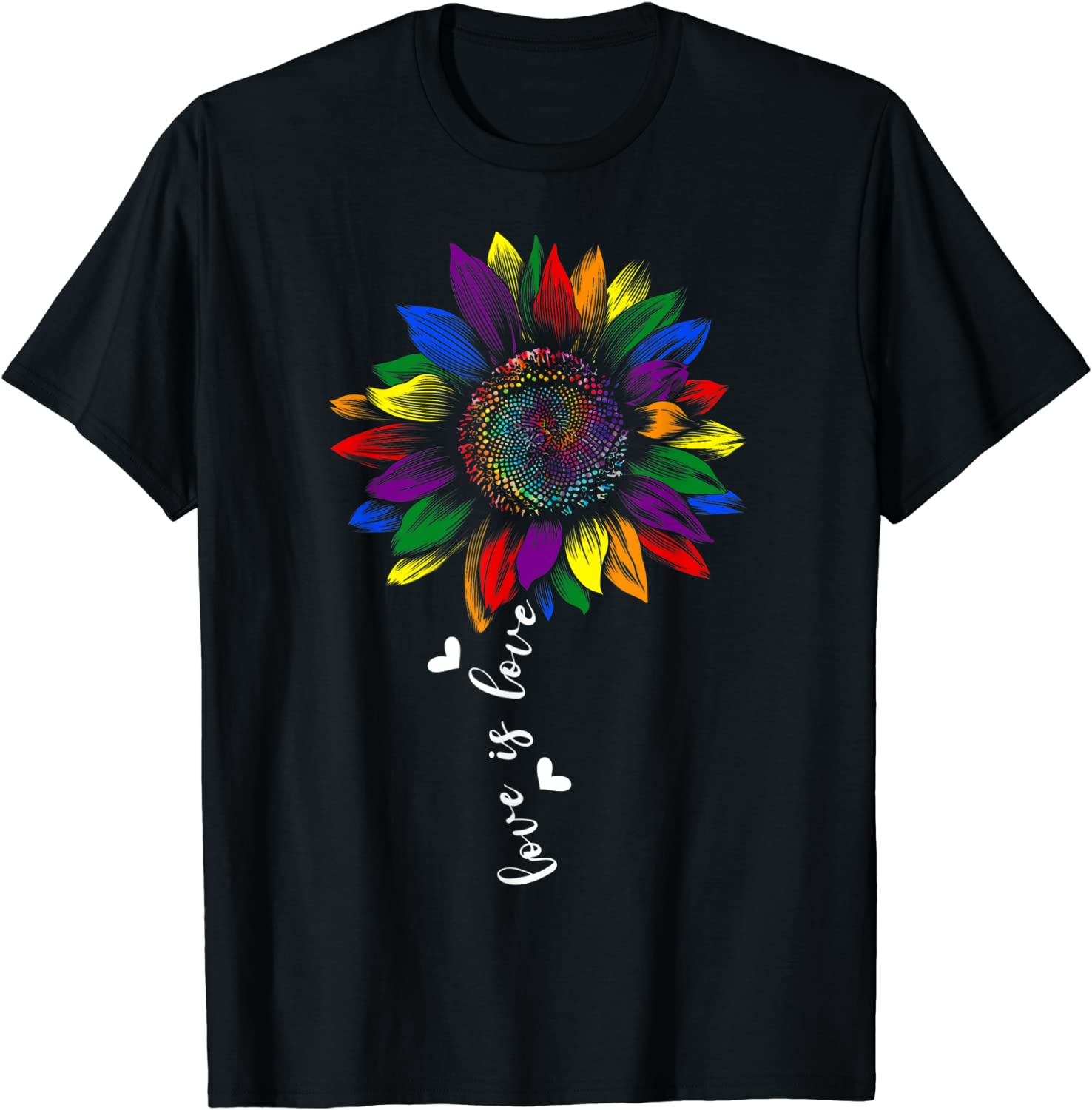 Rainbow Sunflower Gay Pride Shirt, Love Is Love Lgbt Lesbian Pride T Shirt