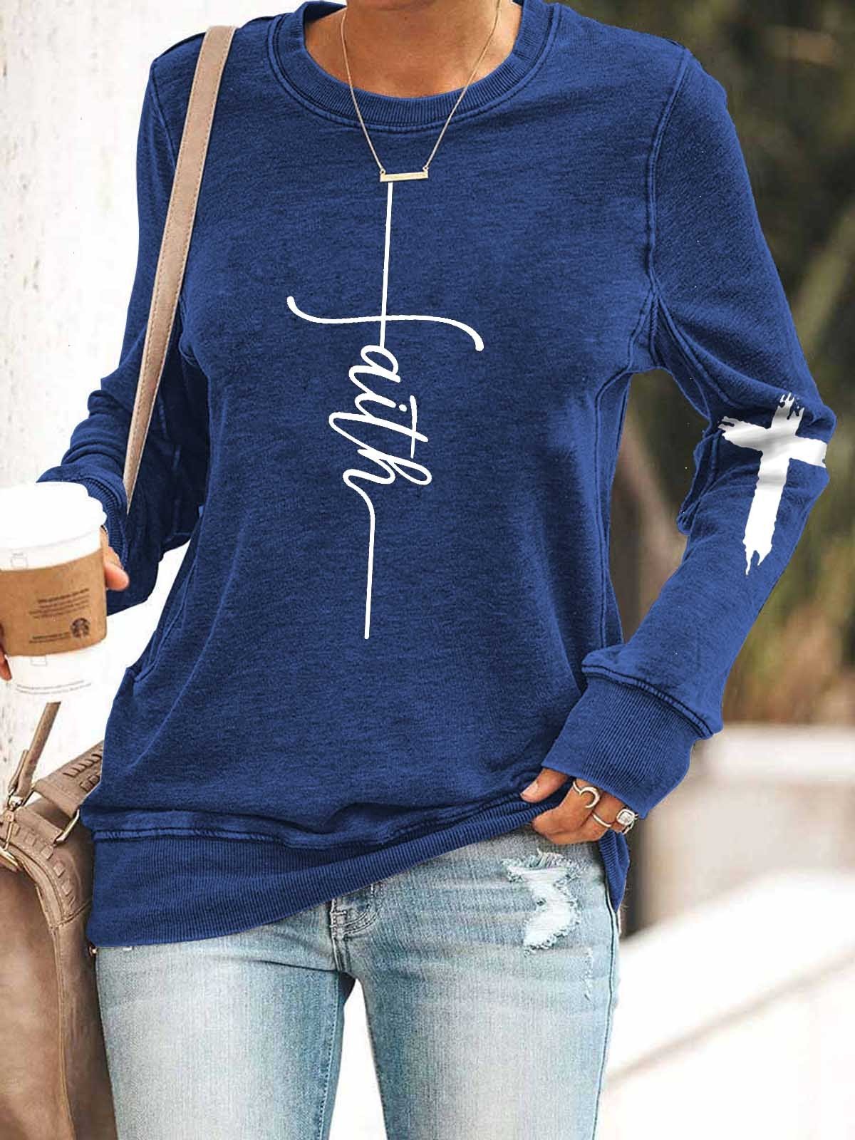 Women Faith Long Sleeve Top