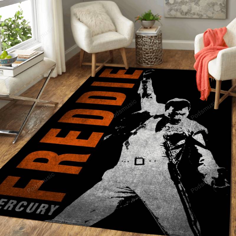 Freddie mercury of queen – All About Music Art For Fans Area Rug Carpet