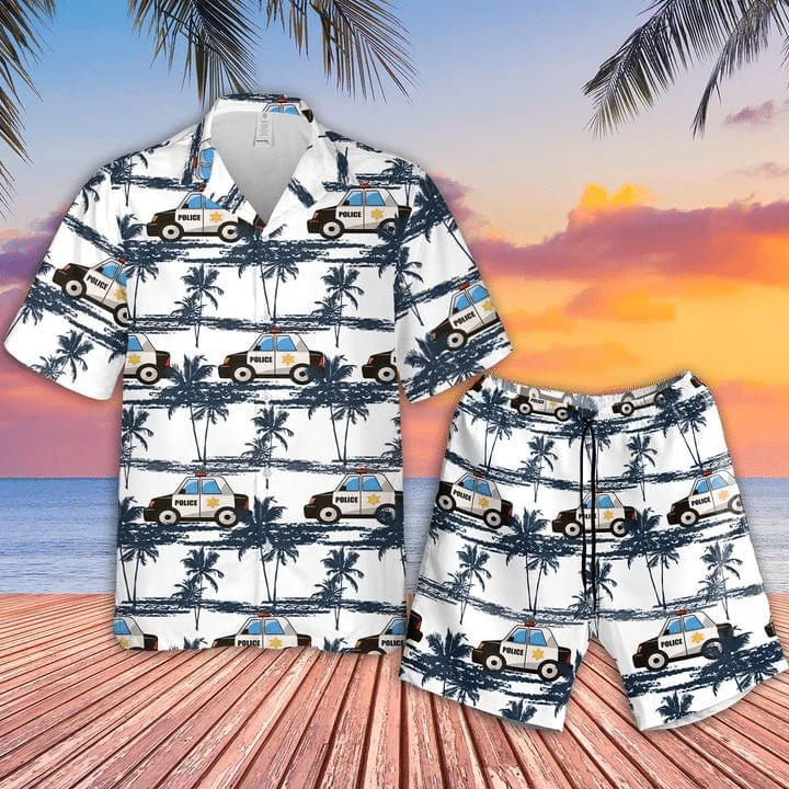 Police Car Hawaii Shirt Set Unisex Ha12097