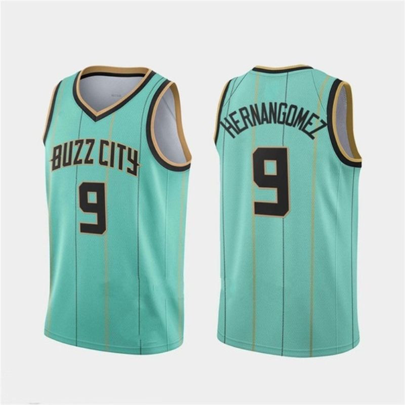 Charlotte Hornets Willy Hernangomez #9 2020 NBA New Arrival Teal Jersey