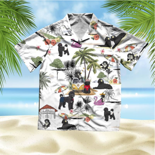 Portuguese Water Dog Beach All Over Printed Hawaiian Shirt Ha61706