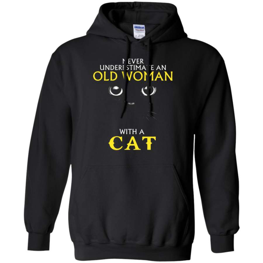 AGR Never Underestimate An Old Woman With A Cat Hoodie