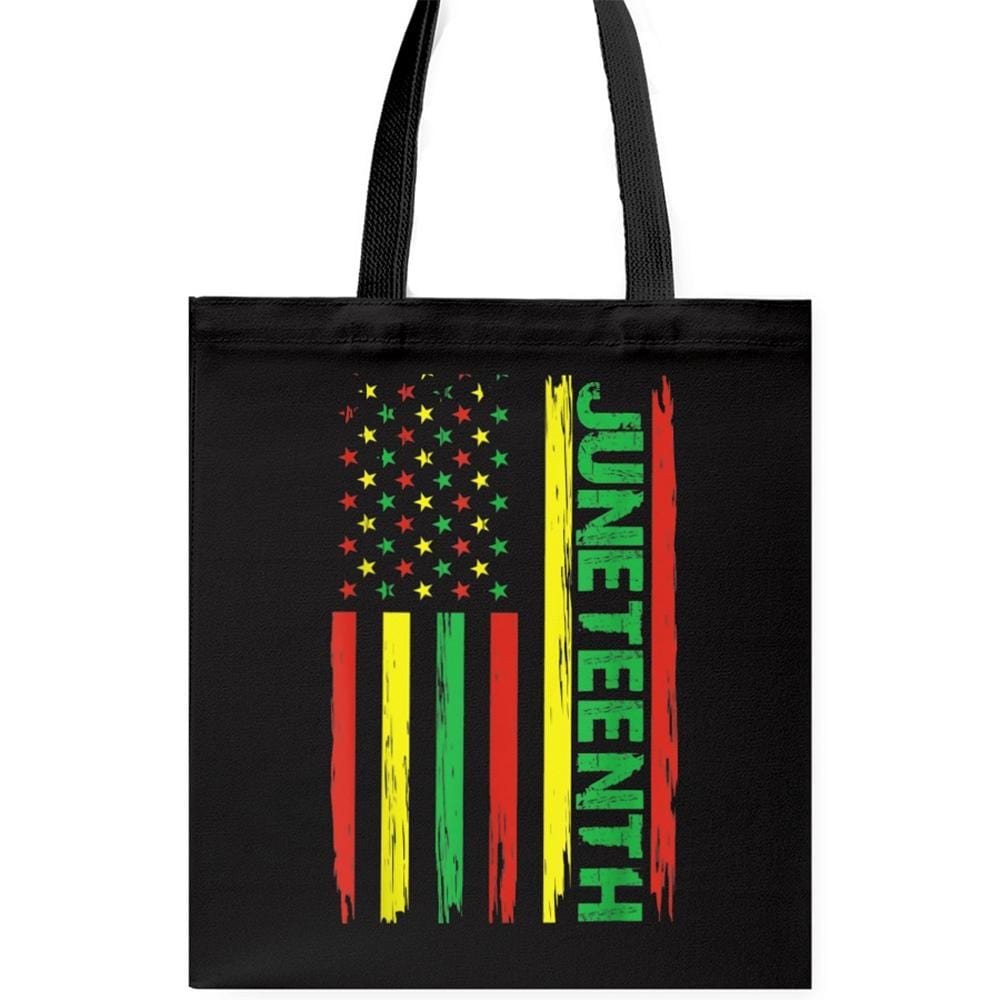 African American Tote Bag, Juneteenth Flag, Black History Canvas Bags