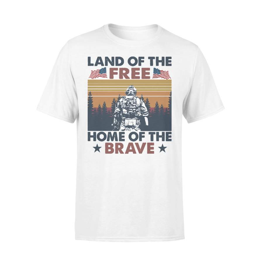Land Of The Free Home Of The Brave Vintage T-shirt