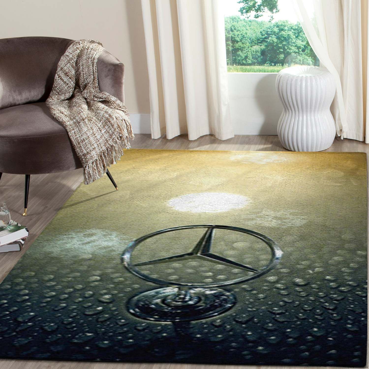 Mercedes Logo SuperCars Area Rugs Living Room Carpet FN161202 Local Brands Floor Decor