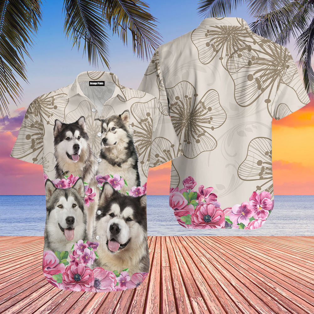 Alaskan Malamute Flower Aloha Hawaii Shirt For Men Women Ha83731