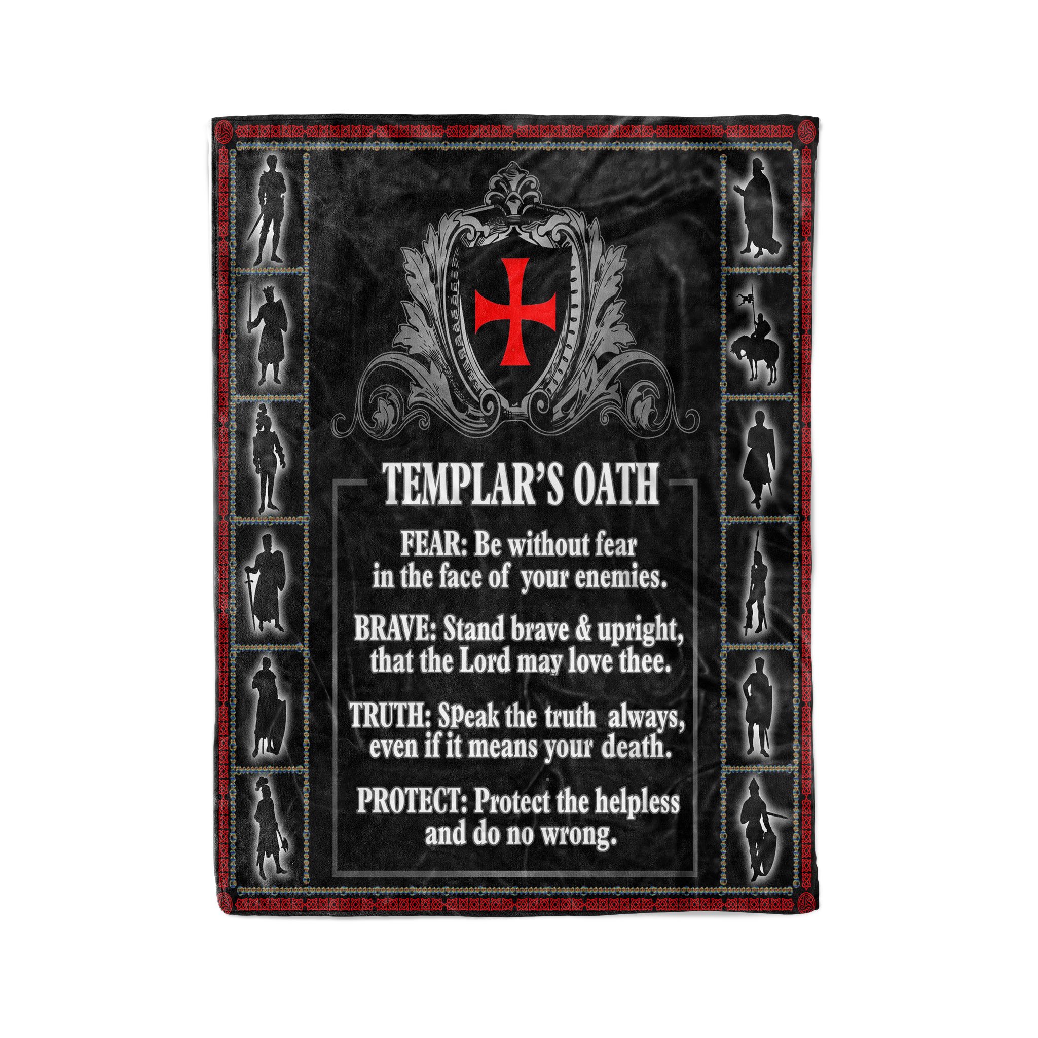 Fleece Blanket Kight Templar Protect The Helpless And Do No Wrong