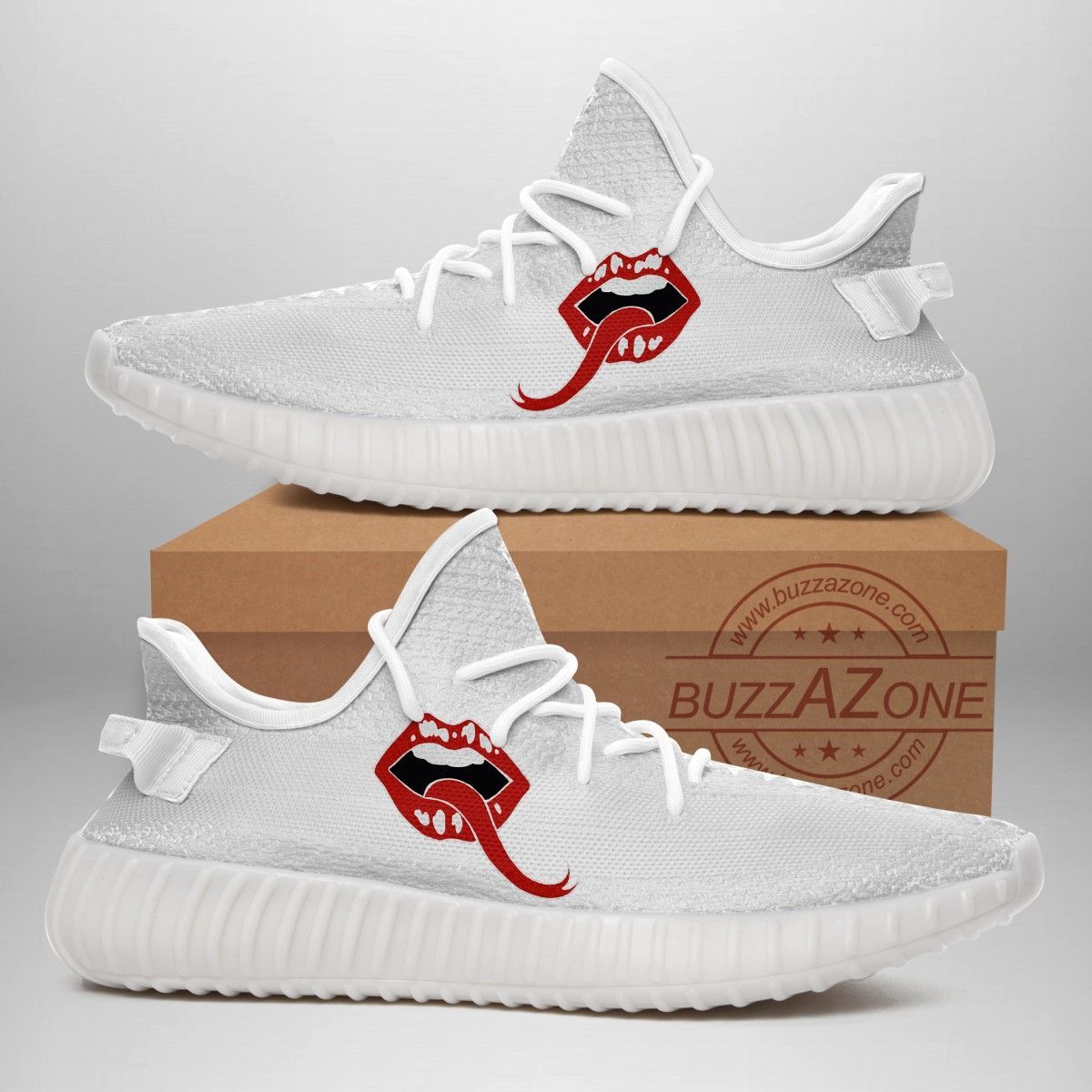 Tounge Custom Yeezy White