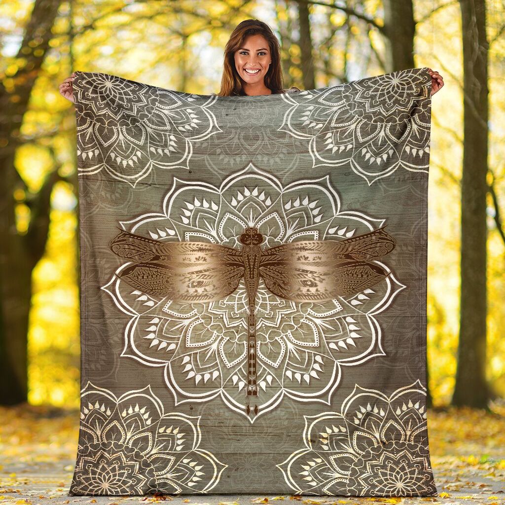 Dragonfly Mandala Blanket Gifts Cute Dragonfly Lover Blanket