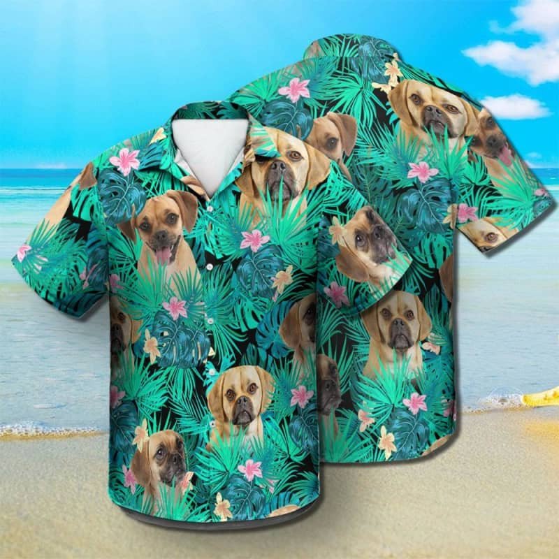 Felacia Puggle Summer Leaves Hawaii Shirt Ha43039