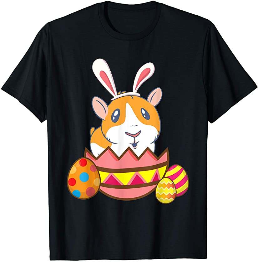 Cute Guinea Pig Easter Day Bunny Eggs Easter Costume Rodent T-Shirt