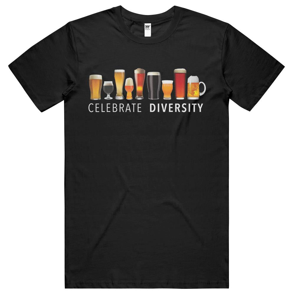 Celebrate Diversity Craft Beer Drinking T Shirts