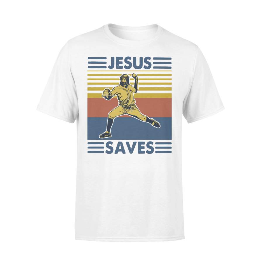 Baseball Jesus Saves Vintage T-shirt