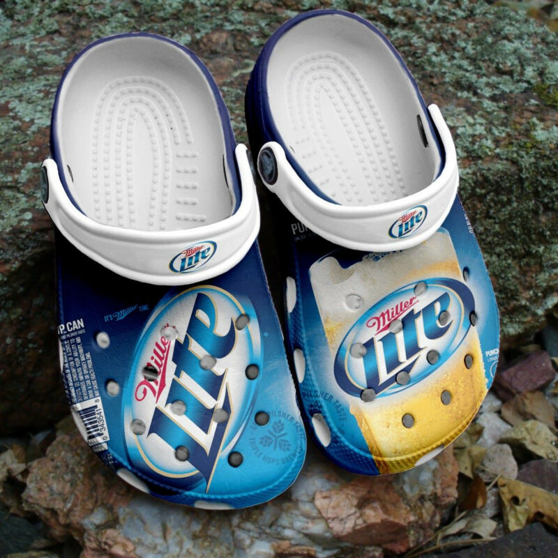 Miller Lite Beer Crocs Shoes