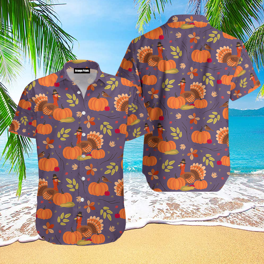 Turkey On Thanksgiving Aloha Hawaii Shirts For Men Women Ha57439