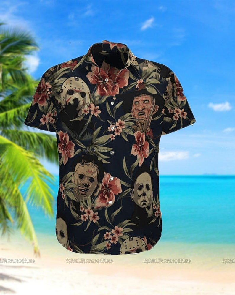 Best Halloween Horror Movie Characters Hawaii Shirt Saleoff 111021 Ha42884