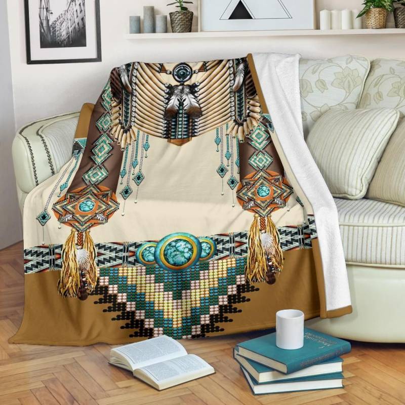Native American Blanket - Brown Pattern Breastplate - BN01