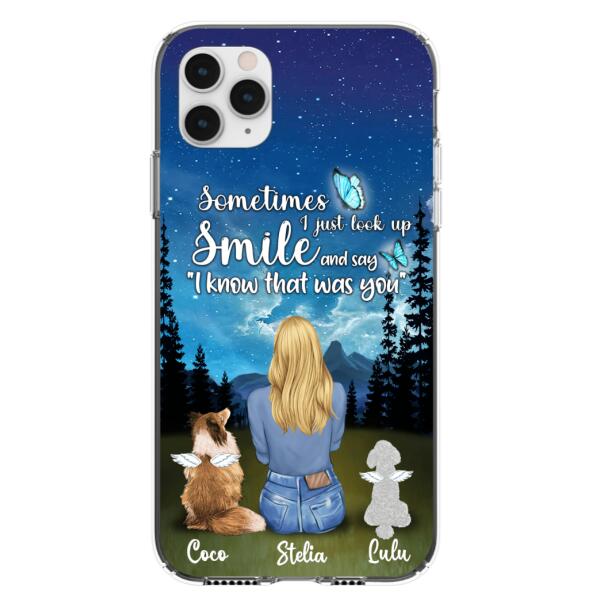 Custom Personalized Lost Pet Mom Phone Case – Girl With Upto 4 Pets – Phone Case For Iphone And Samsung – Pu2Ylv