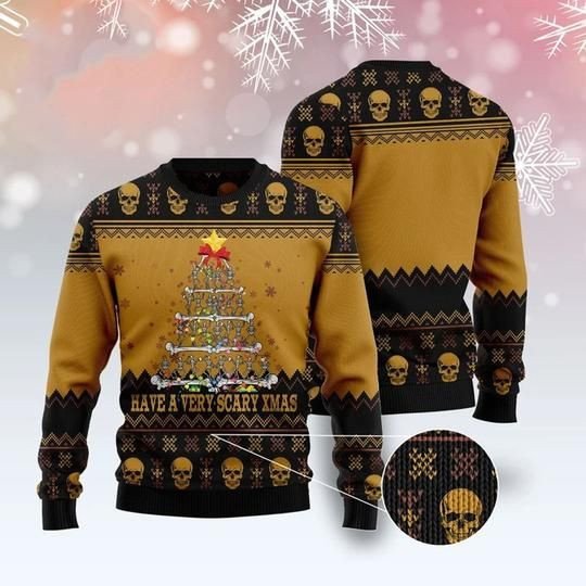 Skull Very Scary Christmas Ugly Sweater Hn161273