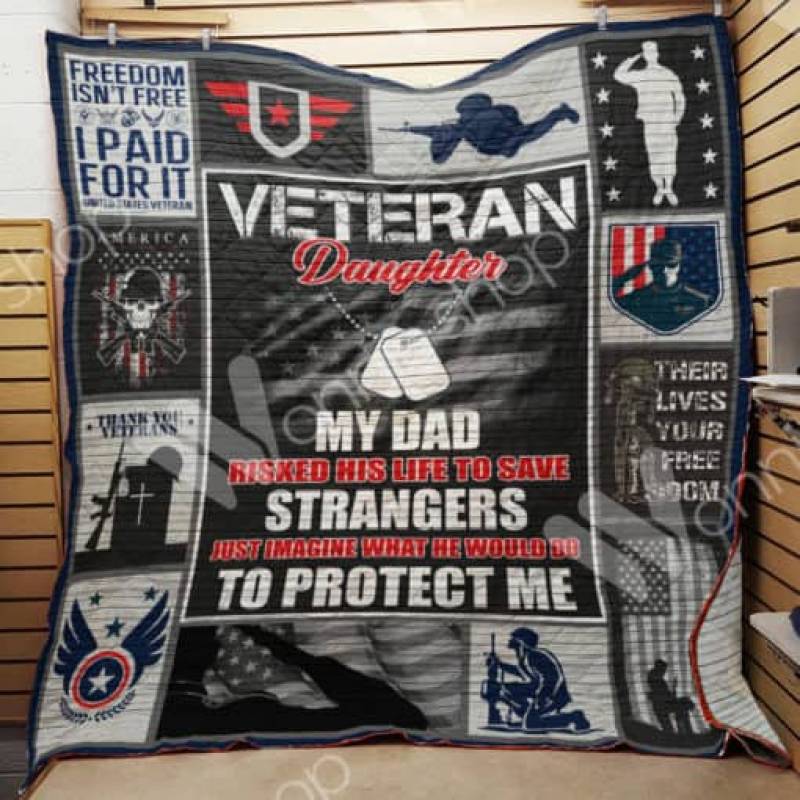 Veteran Dad And Daughter Blanket JN0501 81O35