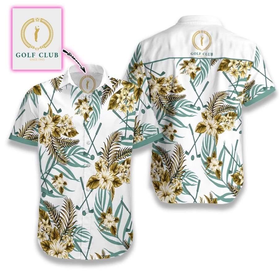 Personalized Golf Club Hawaii Aloha Shirts Custom Your Logo Ha37941