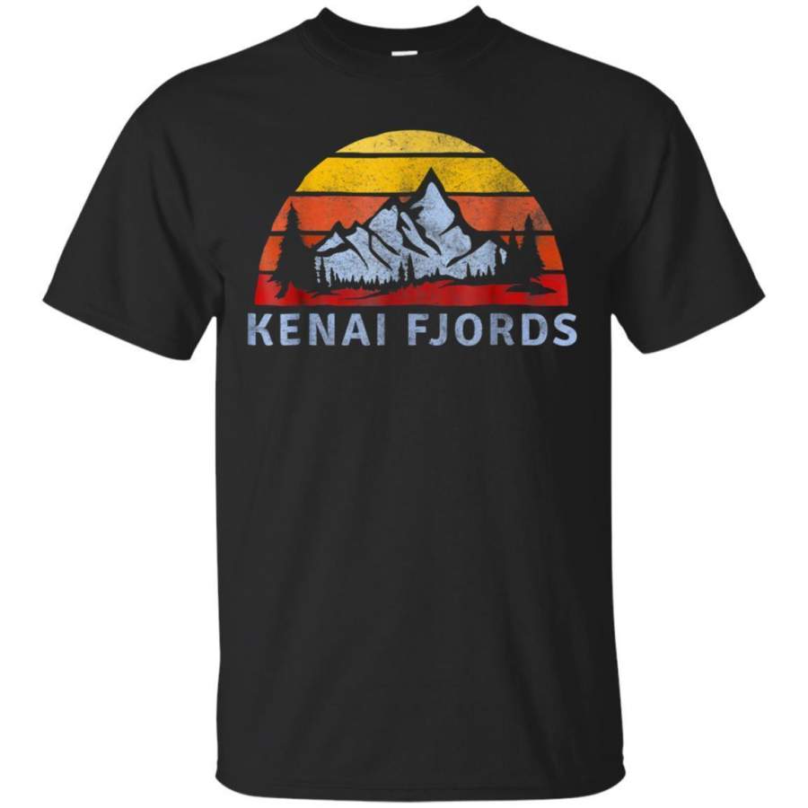 AGR Kenai Fjords National Park Retro Sunset Tshirt Jaq T-shirt