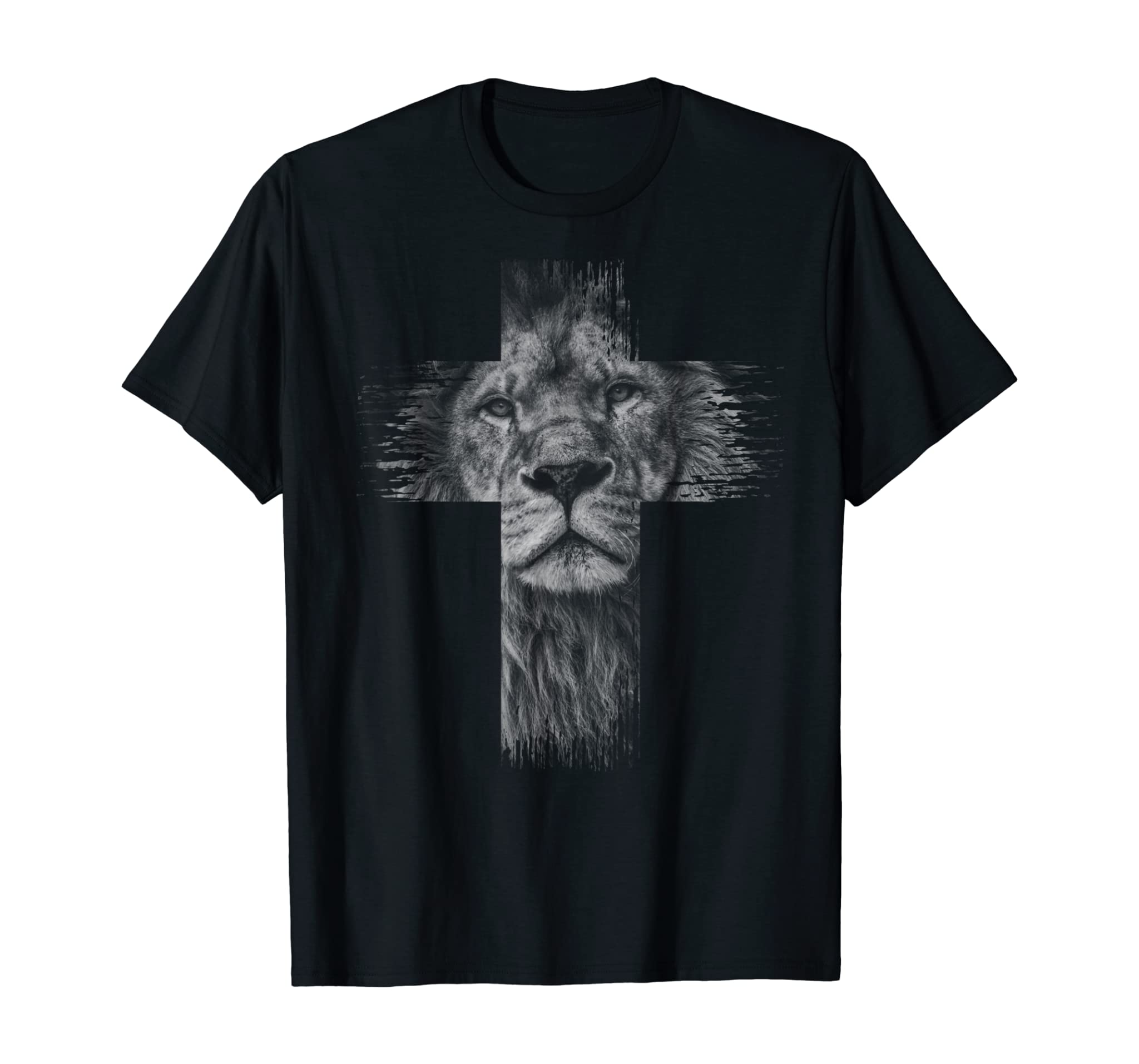 Christian Jesus Lion of Tribe Judah Cross Gift for Men Women T-Shirt