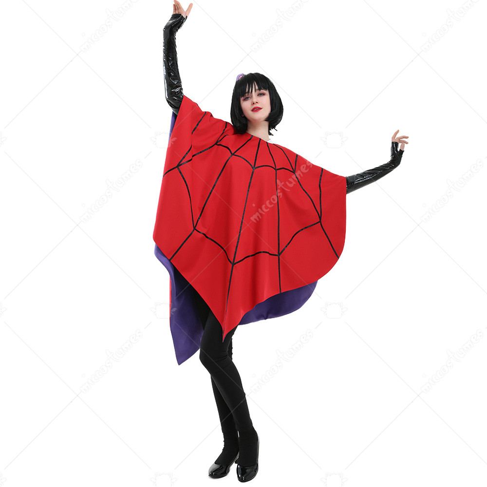 Women’s Spider Web Poncho Animated Cartoon Cosplay Costume for Women Halloween Cosplay Costume alx