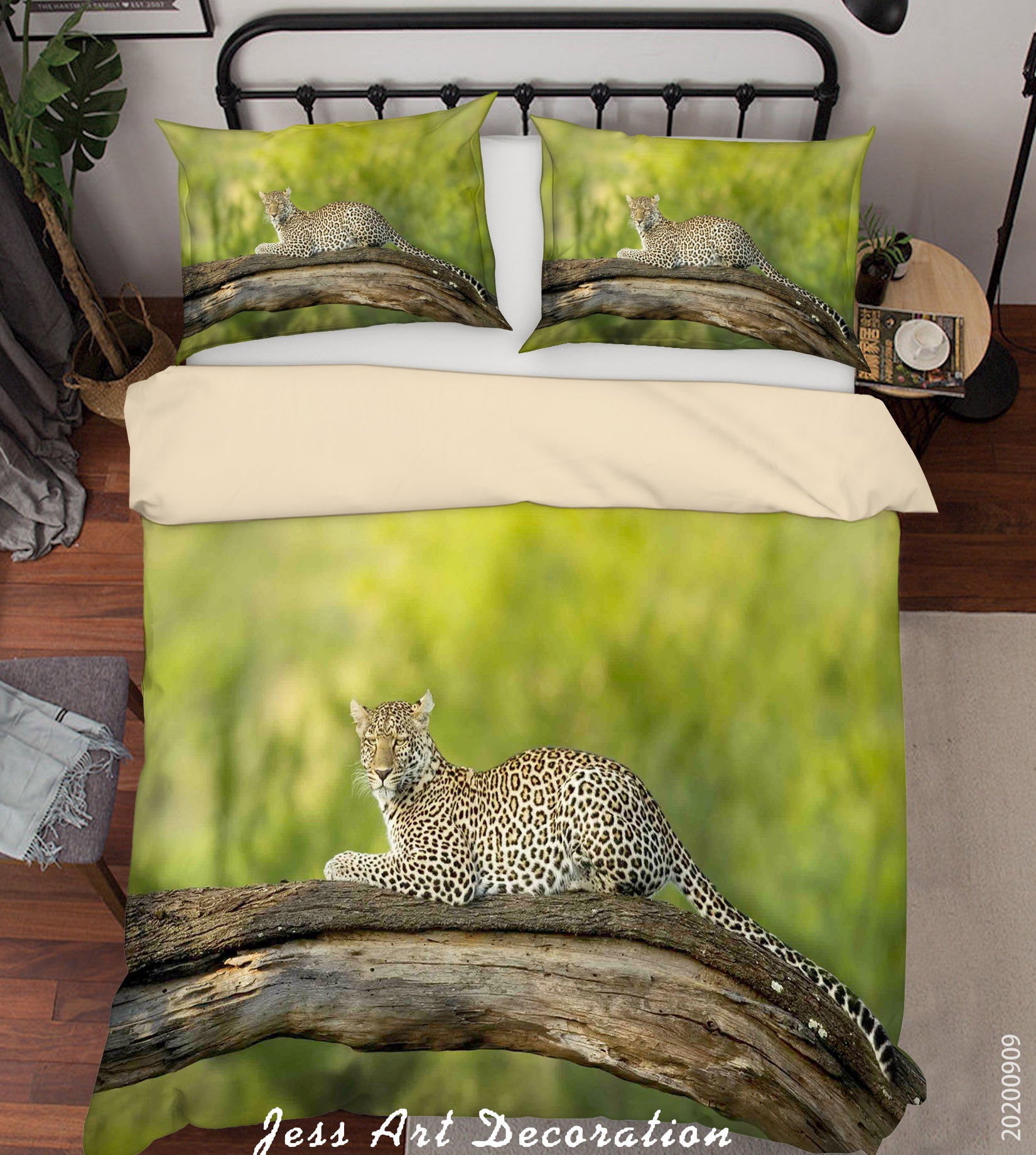 3D Nature Animal Leopard Quilt Cover Set Bedding Set Duvet Cover Pillowcases Wj 6053