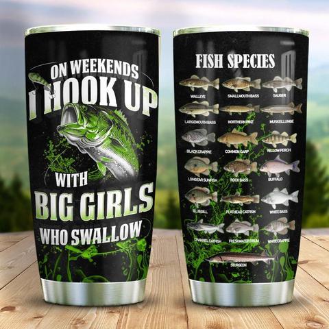 Fishing Hook Up Kd2 Stainless Steel Tumbler, Personalized Tumblers, Tumbler Cups, Custom Tumblers