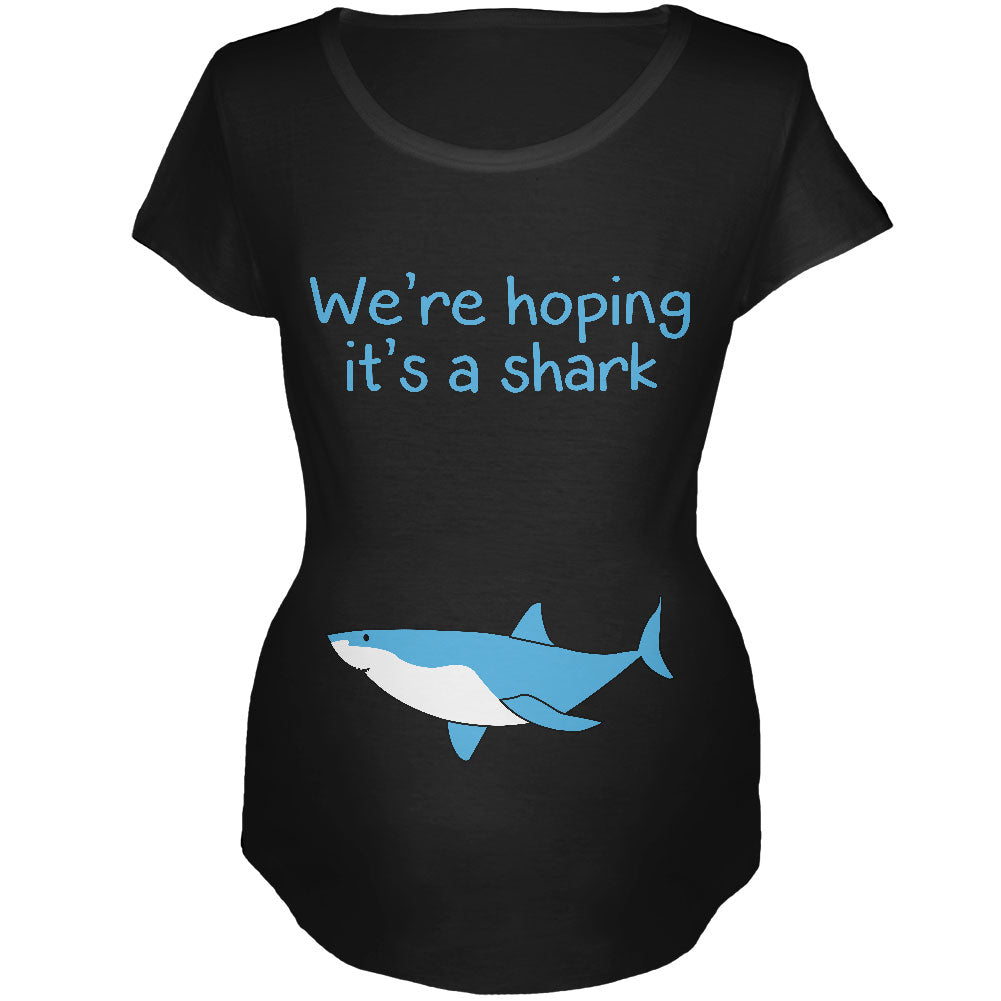 We’Re Hoping It’S A Shark Maternity Soft T Shirt