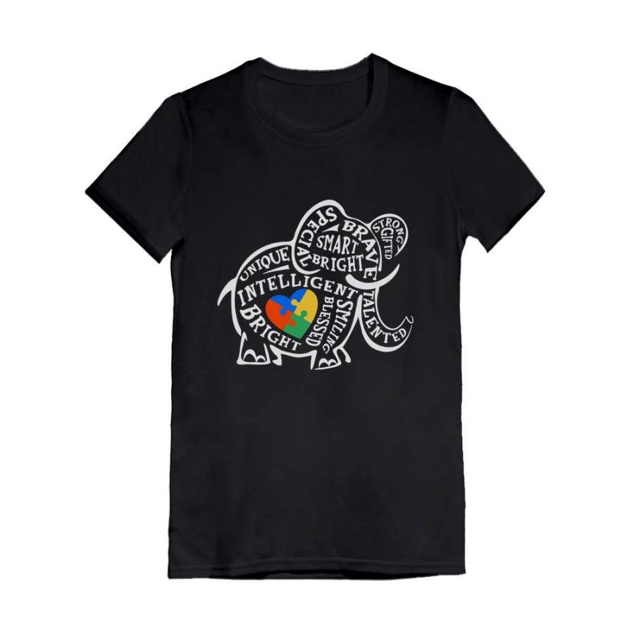 Autism Awareness Elephant Infant Girls’ Fitted T-Shirt