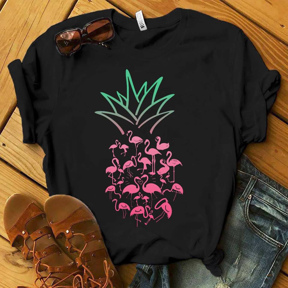 Funny Pineapple Flamingo Awesome Summer Beach Trip Gift Ideas Standard/Premium T-Shirt