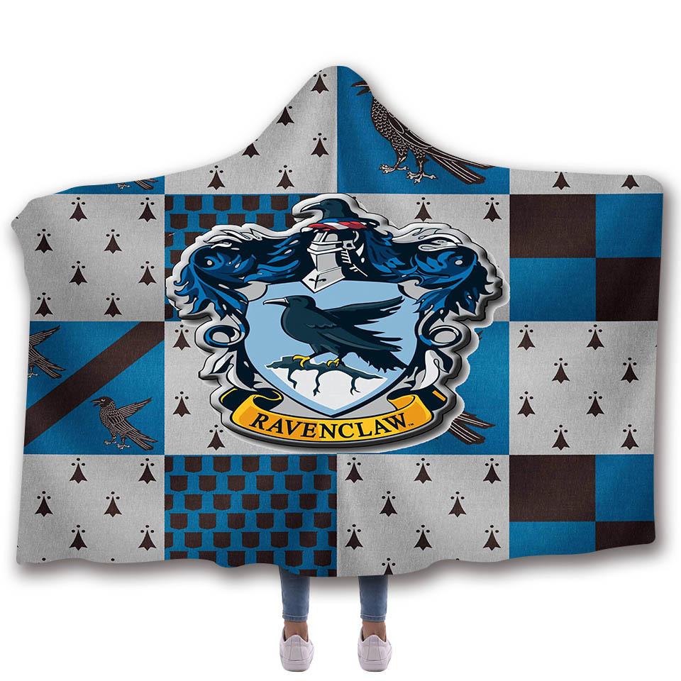 Animal Hooded Blankets – RAVENCLAW Series White Fleece Hooded Blanket