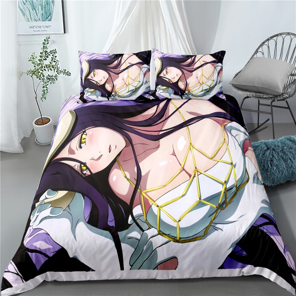 Anime Overlord Pillow Case 3D Bed Linen Duvet Covers Kids Bedding Sets Bed Set Bedding Animood Collections